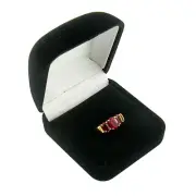Black Velvet Engagement Ring Box Display Jewelry Gift Boxes Flocked Velour 1 Dzn