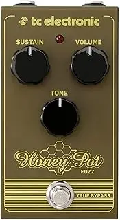 TC Electronic HONEY POT FUZZ Vintage-Flavored Fuzz Pedal with Massive Wall of Tones and Miles of Sustain