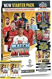 Match Attax Topps 24/25 Starter Pack - New Soccer Cards 2024-2025 Bundle with Topps Soccer Cards, Premier League Soccer Cards Includes 2 12-Card Packets with Hassential Sticker