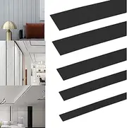 Copgge 16.4FT Black Metal Strip Peel and Stick Mirror Border Trim Stainless Self Adhesive Mirror Edge Trim Metallic Mirror Like Finish for Wall Decor Bathroom Mirror Frame Border Tape (1.96in Wide)