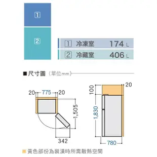 【Panasonic 國際牌】台灣製580L新一級能源效率雙門鋼板冰箱(NR-B582TV-K)