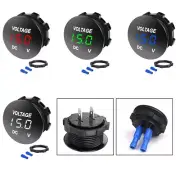 Convenient Voltmeter for Motorcycle Car Battery 12 24V with LED Display