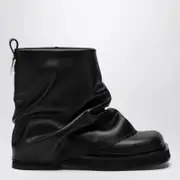 [The Attico] Combat Mini Robin black leather boot 37 IT Black
