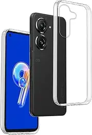 REY Pack of 3 Transparent Silicone TPU Cases for ASUS Zenfone 9 - Zenfone 10, Mobile Phone Case Premium Scratch-Resistant TPU Transparent Protective Case, Ultra Thin 0.33 mm