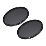 ND2-400 Lens Filter Variable Neutral Density Lens Filter 72mm 2 Pcs