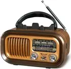 Small Retro Vintage Radio with Bluetooth,Portable Transistor Radio AM FM SW w...
