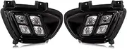 Car Signal Lamp Compatible With Kia Sorento LX EX 2016-2018 4 Eye LED Front Fog Light Connector