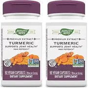 Nature's Way Standardized Turmeric; 95% Curcuminoids; TRU-ID Certified; 60 VCaps (Pack of 2)