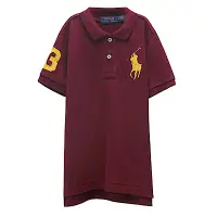 在飛比找Yahoo奇摩購物中心優惠-Ralph Lauren 童裝刺繡數字3經典大馬短袖POLO