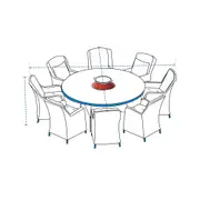 Round Fire Pit Chair Set Cover