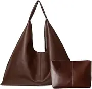 [YLYYHH] Leather Hobo Bags for Women, Leather Tote Bag Shoulder Bag, Womens Purses and Handbags, Vegan Leather Weekender Bag