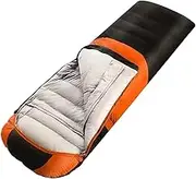 5V USB Heated Sleeping Bag Mattress - Ultralight Down Cotton Thermal Pad for Camping - 4 Areas Heating with 3 Gear Settings(Orange)