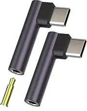 USB C to 3.5mm Jack Audio Adapter (2 Pack)for iPhone 16 15 Pro Max for IPad Headphone Cable Converter for Apple Compatible With Samsung Galaxy S24 S23 DAC Stereo AUX Cord Headset Splitter Accessories