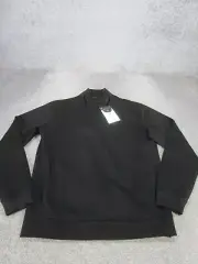 Kenneth Cole Sweatshirt Mens Medium Black Active 1/4 Zip NEW