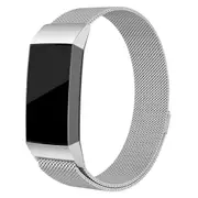Metal Stainless Steel Milanese Loop Watch Band Strap for Fitbit Charge 3 SILVER COLOR