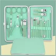 Manicures, Pedicure Kits, Nail Clippers, Pedicure Professional Nail Clippers Stainless Steel Nail Clippers Beauty Manicure Travel 18 Pieces Green Professional Grooming Kits