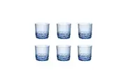 BORMIOLI ROCCO AMERICA 20s 370ml ROCK DRINK GLASSES SET 6 -SAPPHIRE