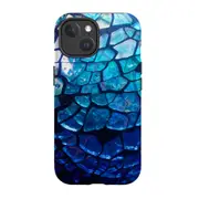 For iPhone 15 Tough Case Compatible with MagSafe Blue Mirror
