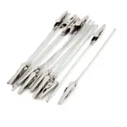 Non-insulated Electric Test Crocodile Metal Alligator Clips 125mm Long 12pcs