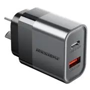 RockRose Infinito G30 -- 30W PD & QC 3.0 , USB-C & USB-A Dual Port 30W USB-C AC Wall Charger [RRTC56]