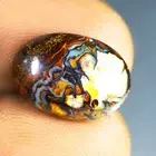 7.24 ct Cabochon Shape (16 x 11 mm) Multi Color Australian Koroit Boulder Opal