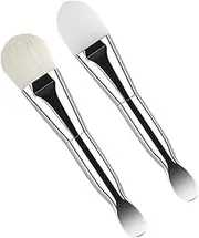 LOORGVEL Dual-ended Beauty Brushes Soft Bristle Silicone Face Mask Brush Makeup Applicator Facial Cleansing Tool