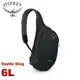 【OSPREY 美國 Daylite sling 6 單肩輕便小背包《黑》】輕量多功能休閒單側背包/斜背包/健行/跑步