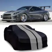 For Nissan GTR GT-R 2009-2021 Satin Stretch Indoor Car Cover Dirt Dustproof Gray (for: Nissan)