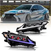 Headlights With Devil Eyes LED HeadLamps Assembly Car Accessories Projector Start-up Animation Compatible With Toyota Camry 2018-2022