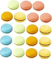 Veemoon 4 Boxes Macaron Erasers Kawaii Stationery Unique Shapes for School Supplies Safe Material Fun and Decorative for Kindergarten Prizes and Bulk Erasers