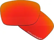 [Boldbright] Replacement Lenses Compatible with Oakley Big Taco OO9173 Sunglasses - Fire Red