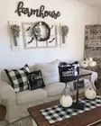 2 PCS Buffalo Check Plaid Cushion Decorative Square Pillow Cases Black & white