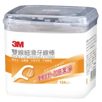 在飛比找蝦皮購物優惠-【SW居家】3M-雙線細滑牙線棒盒裝 124入