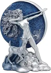 Ebros Greek Goddess of The Hunt Moon Diana Drawing Bow and Arrow with Companion Deer Statue Oberon Zell Rendering of Artemis Sculpture 7.5" Tall Feminist Empowerment Triple Goddess Accent Home Decor