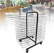Movable Art Drying Rack,Drying Easel,Removable Educational Product Drying Rack with Pulleys,Art Drying Rack for Gouache Painting