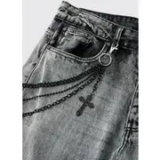 Mens Cross Jean Chain In Black