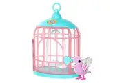 Little Live Pets - Lil' Bird Bird Cage: Polly Pearl, New Light Up Wings with 20 + Sounds, and Reacts to Touch