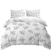 Cute Sheep Face Drawing Pattern Quilt Cover
