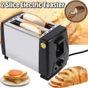 Electric Toaster 2 Slice With Slide Out Crumb Tray 700W Toasted Defrost Reheat