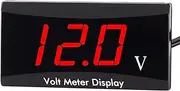[Upgraded Version] Kinstecks Motorcycle Voltmeter DC 12V Digital Voltmeter Gauge LED Display Voltage Meter for Motorcycle Car Battery Voltage Monitor-Red