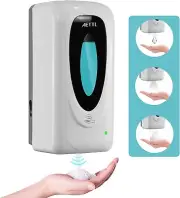 Foam, Gel & Liquid Sanitizer Dispenser – Touchless Wall Mount, 3 Pumps Included