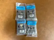 (4) Allen Tel At630b-4 Wall Phone Outlet Jack Stainless Steel 6 Position 4 Cond