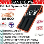 New Bahco S4RM3T 3pce Metric Reversible Ratcheting Spanner Set with Carry Case