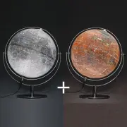 Mapsoft Classic Illuminated Moon/Mars 2 Globe Set , 24cm/9.5", 2MRCI-24, Lamp