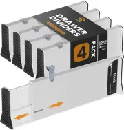 4 Pack Drawer Dividers Adjustable 4" High Expandable Junk Drawers Organization