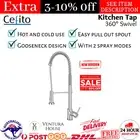 Cefito Kitchen Tap Mixer Faucet Taps Pull Out Brass Bath Laundry Sink Watermark