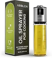Olive Oil Sprayer for Cooking - Large 350ml Wide Mouth Glass Bottle - Original No Funnel Design - Precise Oil Control - Propellant Free - Avocado Oil Dispenser/Mister/Spritzer Kitchen Air Fryer