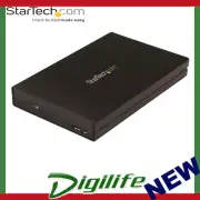 STARTECH Drive Enclosure for 2.5" SATA to USB 3.1 - USB-A, USB-C Up to 15mm