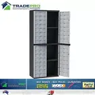 Storage Cabinet 170cm 2 Door Locker Cupboard Garage Shoe Office with 3 Shelves