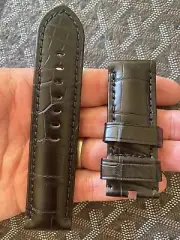 Panerai WatchStrap BLACK Alligator 26mm 4 47mm Luminor 1950 47 Radiomir 1940